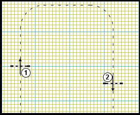 Reverse turn with the line of the second jump is behind the line of the first
