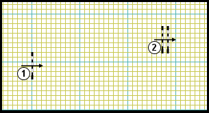 Dog leg corner that requires two changes of rein